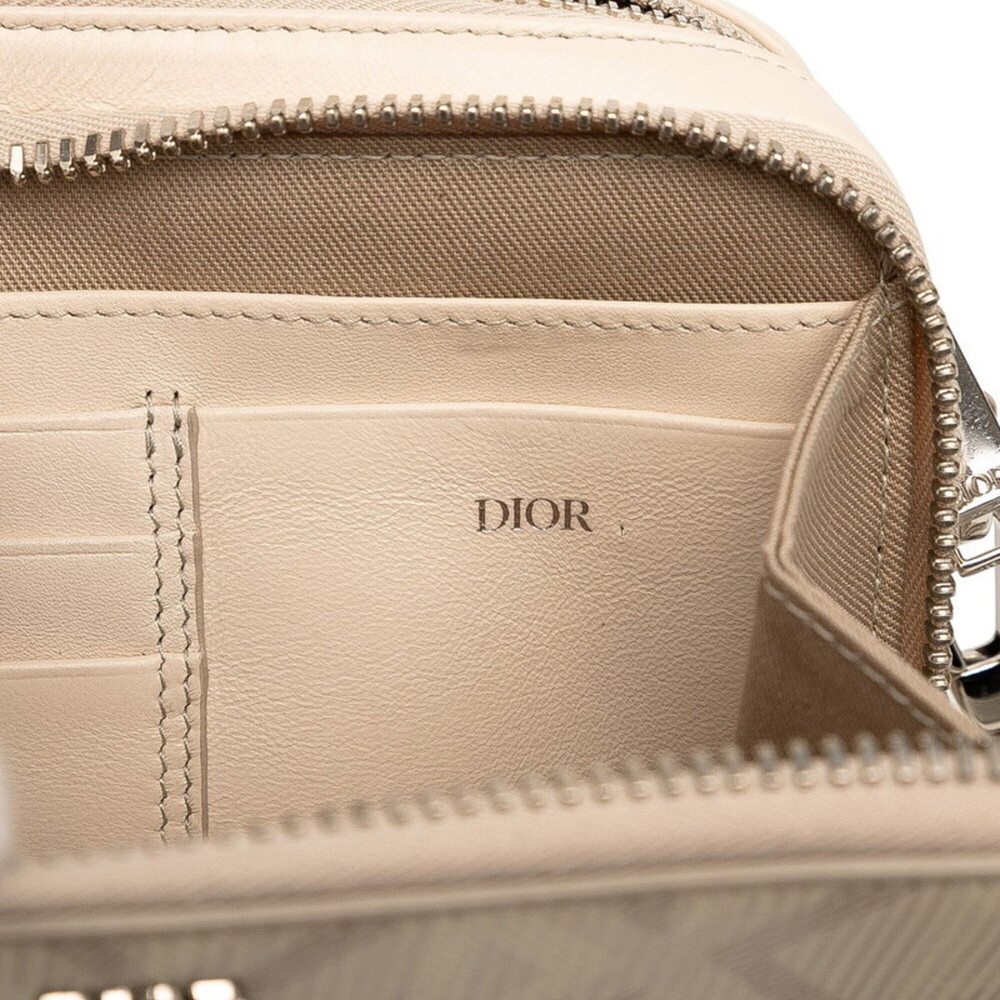 CHRISTIAN DIOR Cream Diamond Leather Shoulder Bag - Picture 5 of 7